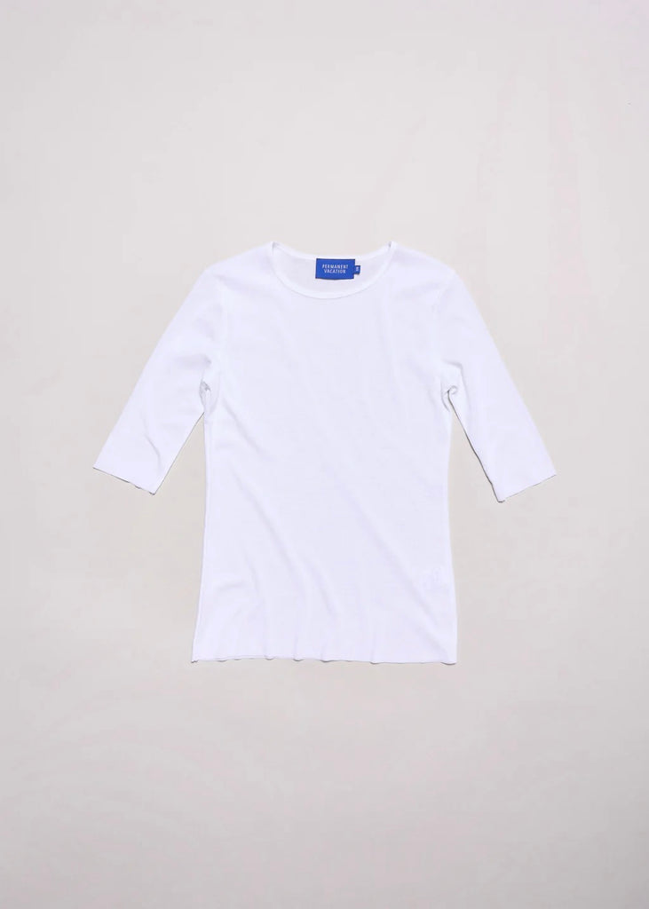 Connection Half Sleeve Top - White