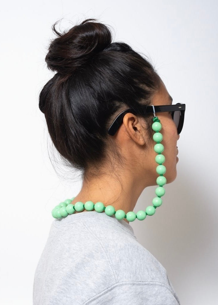 Big Glasses Chain - Pastel Green $ Green
