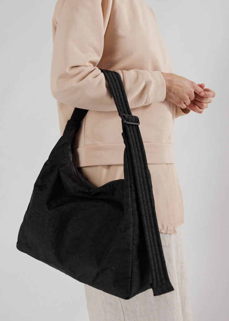 Nylon Shoulder Bag - Black