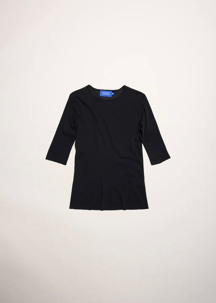 Connection Half Sleeve Top - Black