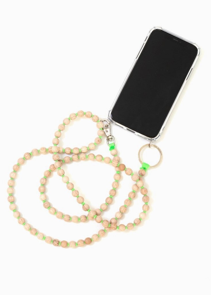 iPhone Necklace - Natural & Neon Green