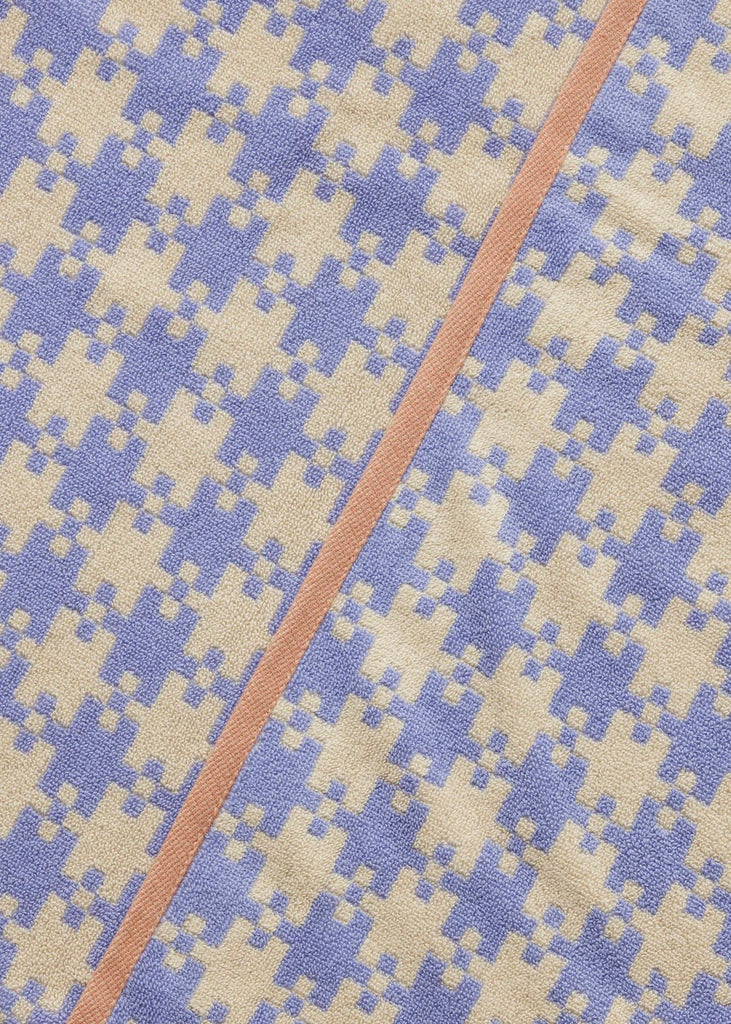 Towel - Blue Pixel Gingham