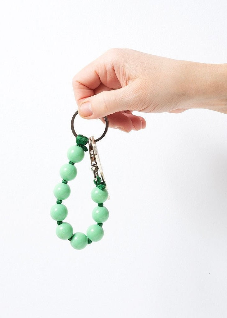 Big Perlen Short Keyholder - Pastel Green & Green