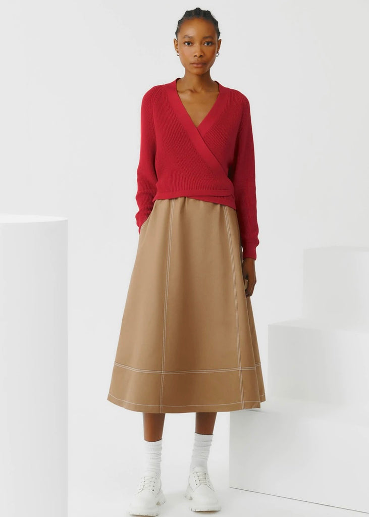 Composure Cardigan Primary Red