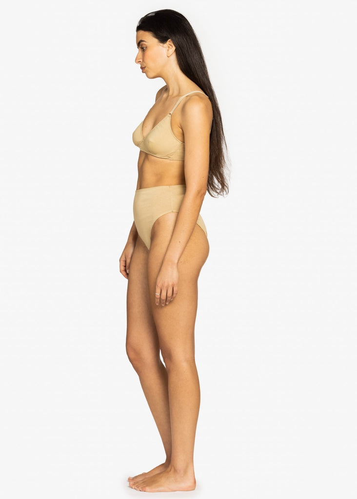 Gwen High Wasted Brief - Sand