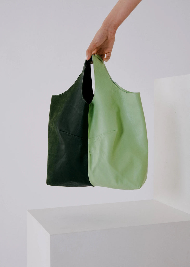 Two Way Tote - Forest/Mint